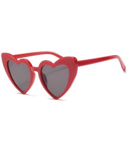 Butterfly New Fashion Love Heart Sexy Shaped For Women Brand Designer Sunglasses UV400 - Red - C9188LM3X8H $9.39