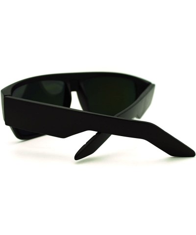 Square Mens Square Multicolor Mirror Lens Sunglasses Futuristic Sporty Shades - Black Yellow - CY11H5T3OFT $9.98