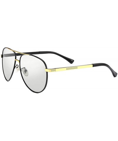 Aviator Classic Photochromic Sunglasses Men Women Metal Frame UV400 Protection for Driving - Gold - C91966NRIA6 $14.80