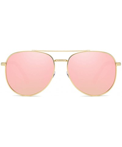 Oval Women Sunglasses Retro Grey Drive Holiday Oval Non-Polarized UV400 - Pink - CO18R6XD5XO $9.08