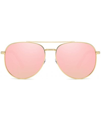 Oval Women Sunglasses Retro Grey Drive Holiday Oval Non-Polarized UV400 - Pink - CO18R6XD5XO $9.08