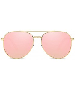 Oval Women Sunglasses Retro Grey Drive Holiday Oval Non-Polarized UV400 - Pink - CO18R6XD5XO $9.08