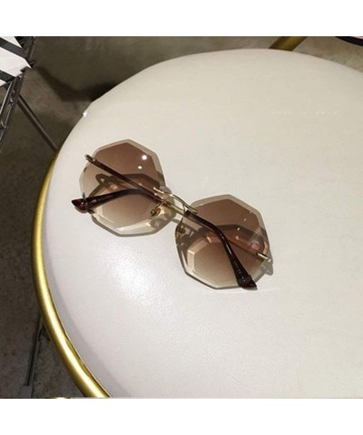 Oversized Round Sunglasses Women Oversized Eyewear 2018 Gradient Brown Pink RimlSun Glasses Gift Uv400 - C03 - CN197A34K9C $2...