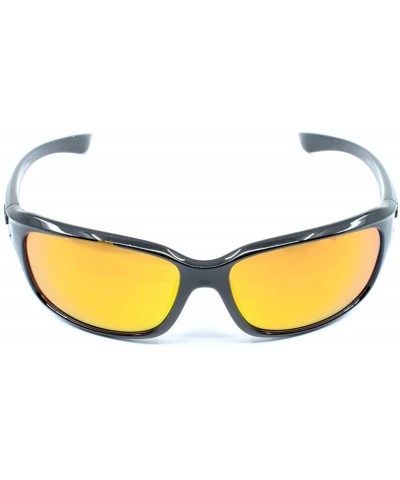 Sport Ledge Golf Sport Riding Sunglasses - Black Gloss - C418RZ0O6IO $20.70