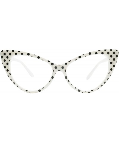 Oversized Vintage Cateye Sunglasses UV Protection Non Prescription Clear Lens Chic Retro Fashion Mod - C918W0A5MZY $8.15