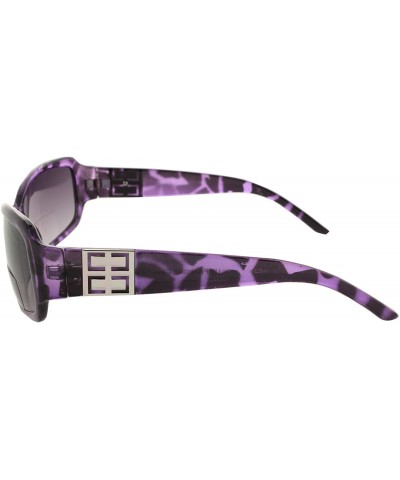 Round Bifocal Sunglasses Rectangle Fashion Glasses - Purple Tortoise - C717AA7G23L $19.77