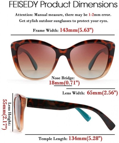 Wayfarer Polarized Vintage Sunglasses American Square Jackie O Cat Eye Sunglasses B2451 - Leopard Cream - C419D5XUKQC $13.15