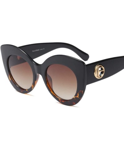 Cat Eye Large Vintage Women Cateye Sunglasses Retro Bold Butterfly Frame Rounded Lenses - Tortoiseshell Brown - CI18O797KNO $...