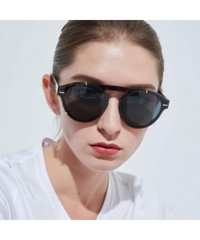 Oversized Polarized Sunglasses Vintage Oversized - D - CP1947UTZY5 $8.82