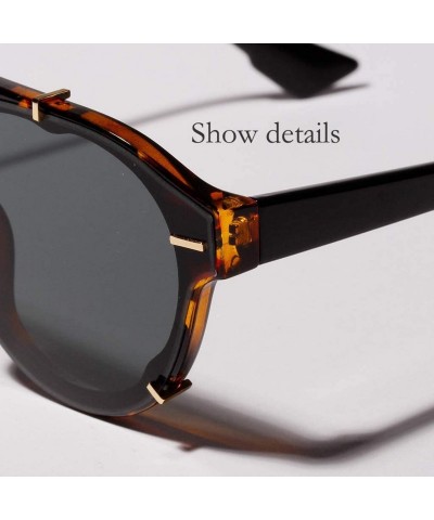 Oversized Polarized Sunglasses Vintage Oversized - D - CP1947UTZY5 $8.82