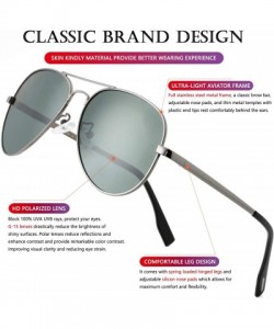Aviator Polarized Aviator Sunglasses for Men Women Vintage Round Metal Sun Glasses 100% UV400 Protection - CI194LCAZ2Q $11.84