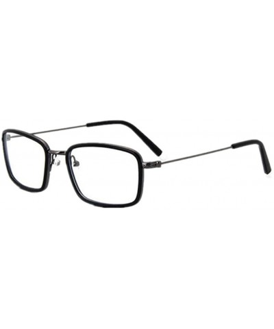 Rimless Men Square Eye Glasses Frame Women Vintage Spectacle Prescription Frame Eyewear - Black - C8183G29GDS $11.34