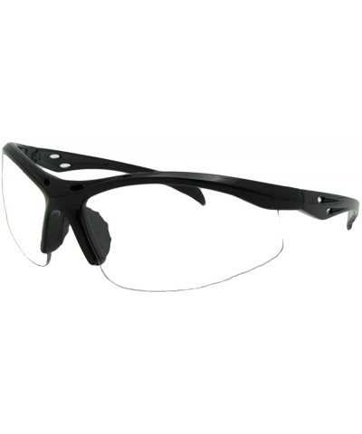 Sport Bifocal Safety Sunglass With Polycarbonate Lenses B37 - Black Frame-clear Lenses - C8180XRHZUO $14.61