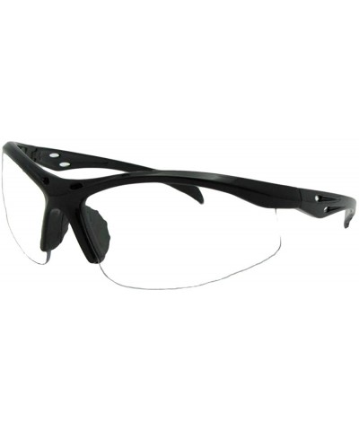 Sport Bifocal Safety Sunglass With Polycarbonate Lenses B37 - Black Frame-clear Lenses - C8180XRHZUO $30.47