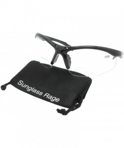 Sport Bifocal Safety Sunglass With Polycarbonate Lenses B37 - Black Frame-clear Lenses - C8180XRHZUO $14.61