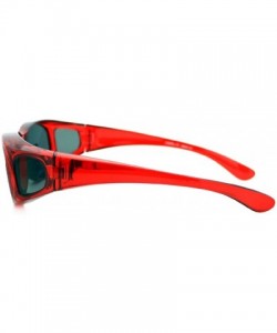 Goggle Womens Polarized Fit Over Glasses Sunglasses Oval Rectangular - Wear Over Prescription Eyeglasses - 2 Red Xs - CM194I5...