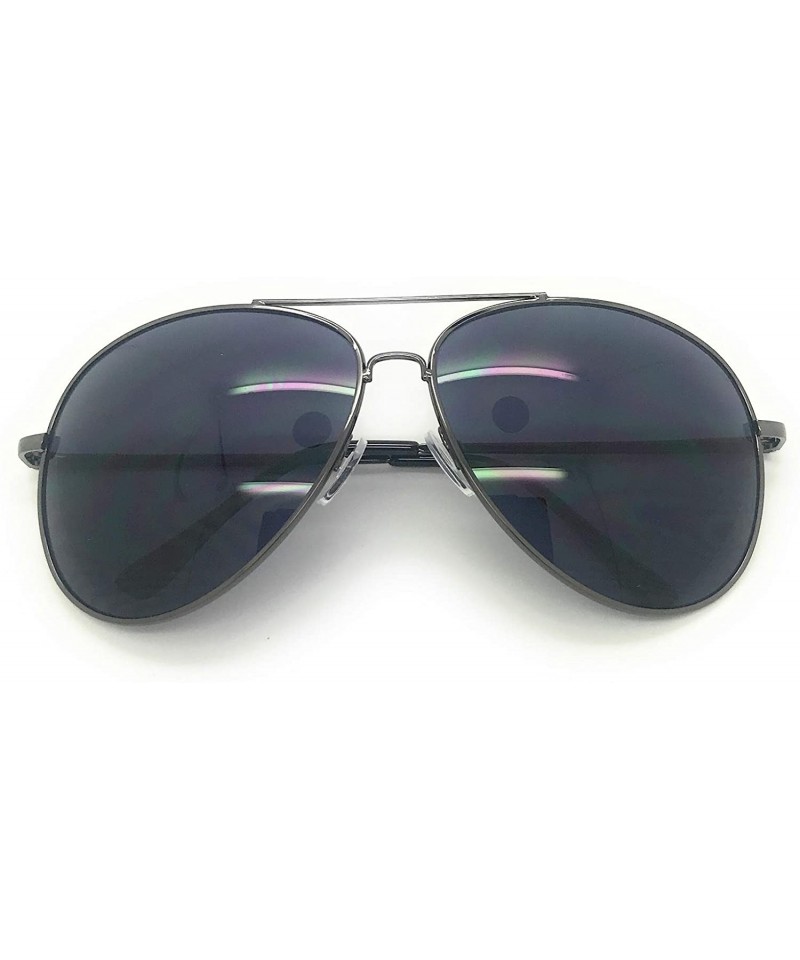 Oversized Premium Classic Aviator sunglasses for Men Women 100% UV Protection - Black - CX18U3H2THD $9.71