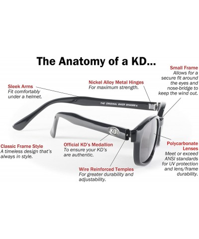 Rimless Original KD's Biker Sunglasses (Black Frame/Dark Green Lens) - Black Frame/Dark Green Lens - CJ112W406B7 $25.94