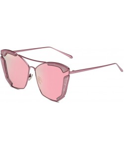 Butterfly Crazy Party Sunglasses Metal Frame Bride & Bridesmaid Party Sunglasses Lens 61 mm - Pink/Pink - CM12LG0GDVT $13.19