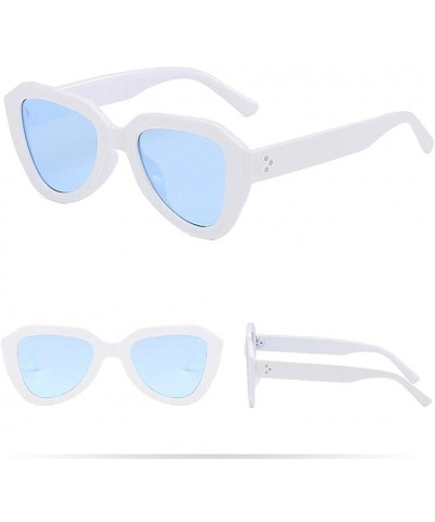Goggle Men Sunglasses Women Sunglasses Irregular Sunglasses Vintage Retro Style - White - C018UMMMI8G $6.53