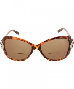 Butterfly Womens Bifocal Sunglasses Fashion Oversized - Tortoise - CF1822L4UC4 $18.16