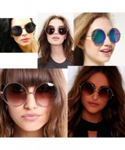 Round Extra Large Round Sunglasses for Women Retro Fashion - 3 Pack Super Saver - C912CQXLY4V $25.18