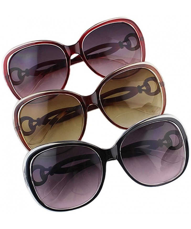 Oversized New Summer Plastic Oversized Sunglasses for Women - Black - CO12G00EMRR $8.08