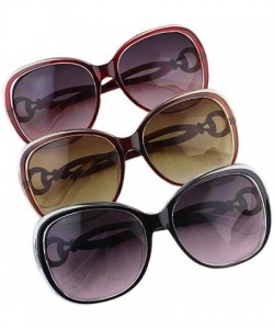 Oversized New Summer Plastic Oversized Sunglasses for Women - Black - CO12G00EMRR $8.08