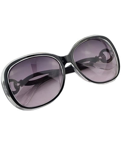 Oversized New Summer Plastic Oversized Sunglasses for Women - Black - CO12G00EMRR $8.08