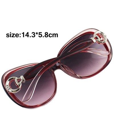 Oversized New Summer Plastic Oversized Sunglasses for Women - Black - CO12G00EMRR $8.08