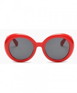 Sport Classic style Round Sunglasses for Women Plate Resin UV 400 Protection Sunglasses - Red - CW18SASC4U7 $16.21