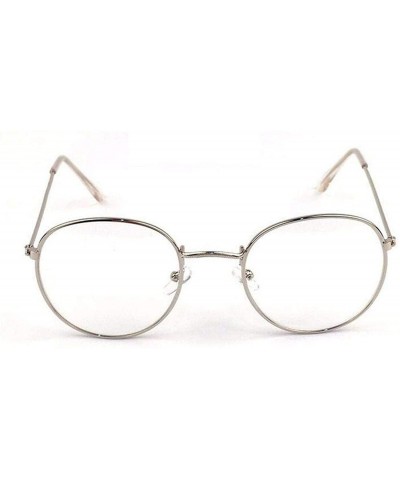 Round 2019 Retro Round Sunglasses Women Brand Designer Sun Glasses Alloy Mirror Ray Female Oculos De Sol - Silver - C9197A2M3...