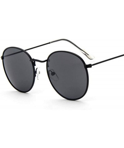 Round 2019 Retro Round Sunglasses Women Brand Designer Sun Glasses Alloy Mirror Ray Female Oculos De Sol - Silver - C9197A2M3...