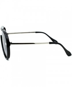 Shield Retro Plastic Racer Shield Sunglasses - Black Silver Smoke Mirror - CX18W6YEY6A $13.30