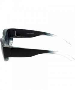 Oval Fitover Sunglasses Wear-Over your Readers Perfect for Driving (7667) with Case - Black Fade - CI12NSVJGKA $16.11