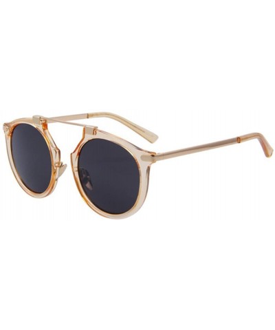 Rimless Women Cat Eye UV400 Sunglasses Men Shades Luxury Sun Glasses Eyewear - Orange - CU17Z3TCR39 $27.29