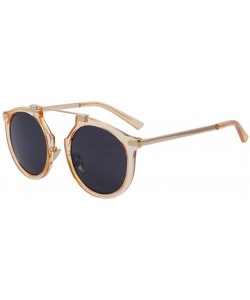 Rimless Women Cat Eye UV400 Sunglasses Men Shades Luxury Sun Glasses Eyewear - Orange - CU17Z3TCR39 $14.00