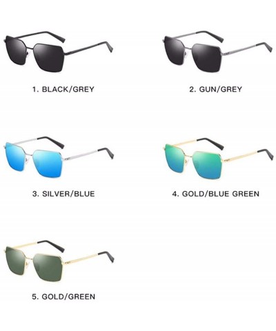 Aviator Men's Polarized Sunglasses Box Riding Glasses European and American Classic Sunglasses - D - CI18Q7XXG9O $35.83