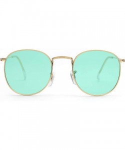Sport John Lennon Vintage Round Sunglasses Metal Frame Candy Colors Men Women with Case 50mm - CQ18GMA7LKN $9.42