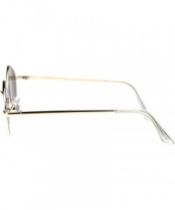 Rectangular Retro Hippie Diamond Reflective Color Mirror Lens Metal Rim Sunglasses - Gold Green Mirror - CJ18OLD8R49 $12.00