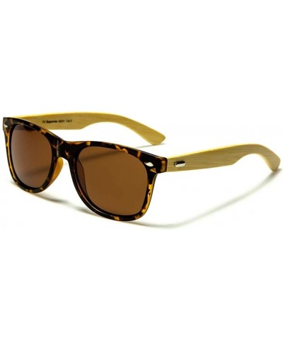 Aviator Superior Bamboo Polarized Sunglasses - PZ-SUP89001 - Color 04 - CX196CO9YQ5 $36.52
