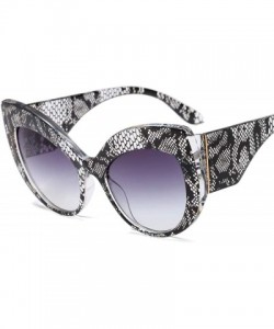 Oversized Thick Rim 60s Vintage Inspired Ultra Big Cateye Sunglasses for Women Bold Frame - Snake Print / Clear Lenses - CL19...