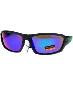 Oval Xloop Mens Sports Sunglasses Wrap Oval Rectangular Plastic Frame - Green - CU126HILSVF $10.25