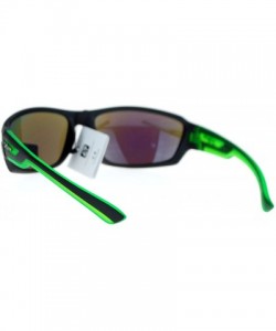 Oval Xloop Mens Sports Sunglasses Wrap Oval Rectangular Plastic Frame - Green - CU126HILSVF $10.25