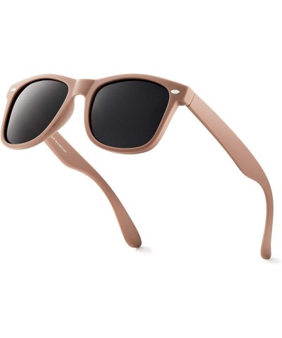 Oversized Classic Polarized Sunglasses - Matte Taupe - Smoke - C11960T7M0Y $24.83