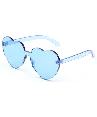 Goggle Women Heart Shape Fashion Sunglasses - Blue - CH18WU5EOOI $40.61