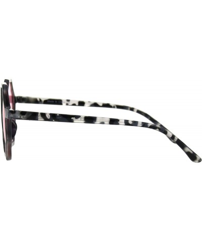 Square Pimp Octagon Squared Hippie Plastic Sunglasses - Grey Tortoise Pink - CT18HD04Q85 $13.54