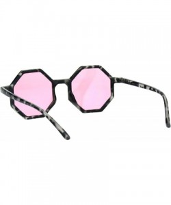 Square Pimp Octagon Squared Hippie Plastic Sunglasses - Grey Tortoise Pink - CT18HD04Q85 $13.54