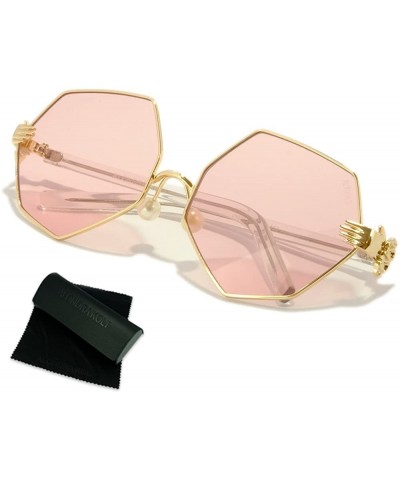 Aviator THE LALINE pearl nose pads sunglasses - Pink - CA188MIIEY5 $10.57