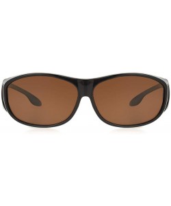 Goggle Solar Shield-Arrowhead Polarized Rectangular Fits Over Sunglasses- Tortoise- Medium - C411JG4W4NJ $19.71